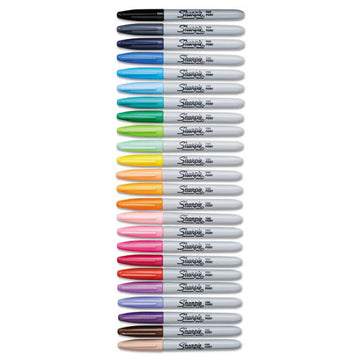 Sharpie® Fine Tip Permanent Marker, Fine Bullet Tip, Assorted Colors, 24-set freeshipping - TVN Wholesale